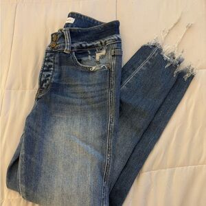 Flying Monkey Frayed Hem Blue Jeans